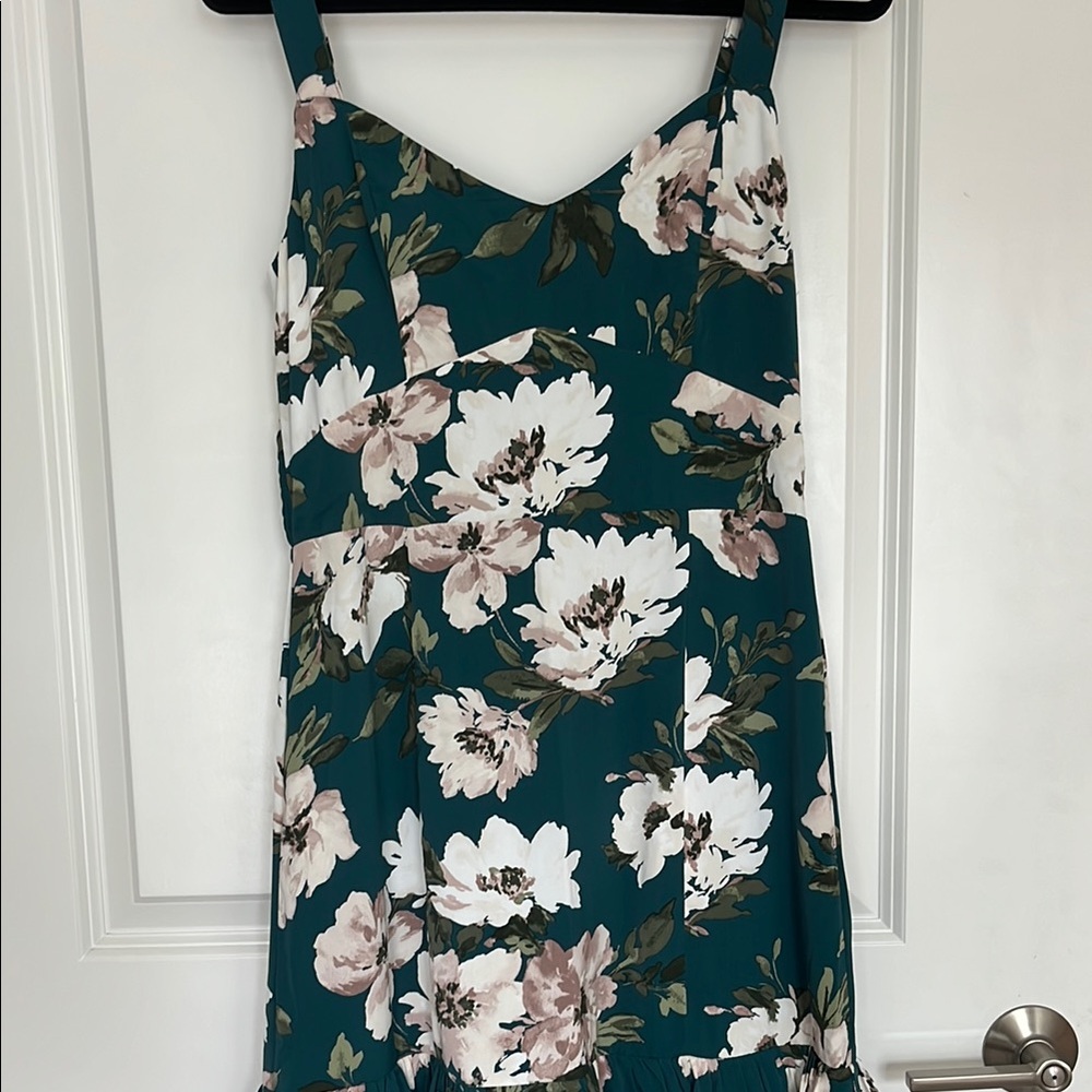 Abercrombie & Fitch Maxi Floral Teal Dress